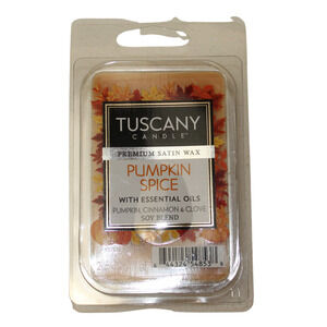 Tuscany Candle PUMPKIN SPICE Soy Blend Satin Wax Melts Essential Oils
